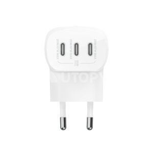BELKIN Chargeur Secteur + Câble USB-C/USB-C (3 USB-C) (67W) (Blanc) – Image 4