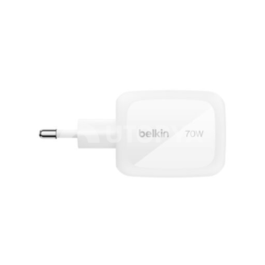 BELKIN Chargeur Secteur GaN 3 Ports 70W Avec Adaptateurs Voyage (Blanc) – Image 3