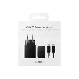 SAMSUNG Pack Chargeur 45W + Câble USB-C (Noir)