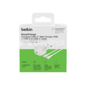 BELKIN Chargeur Secteur 45W + Câble USB-C vers USB-C 1m